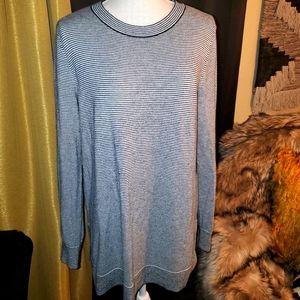 Loft Striped Tunic Sweater